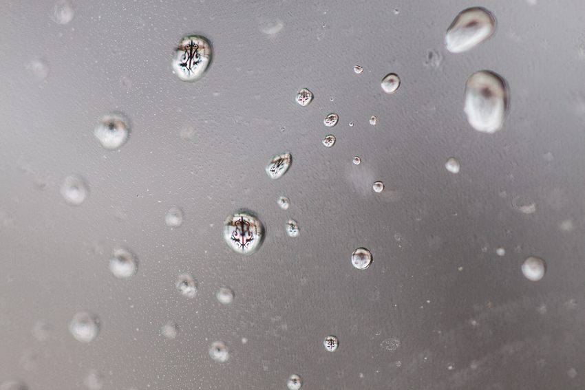 Agua en el cristal