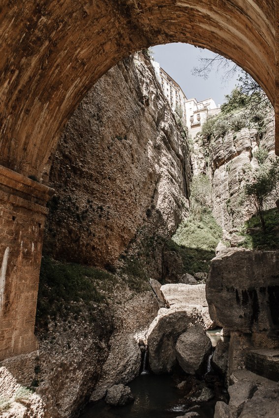 Interior del puente del Tajo de Ronda
