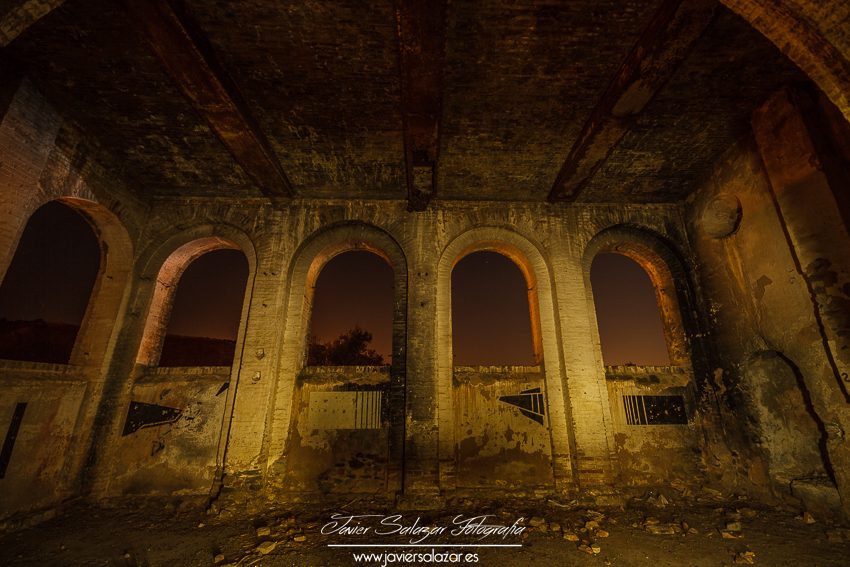 Interior de la Vieja fábrica del Cerro del Oro